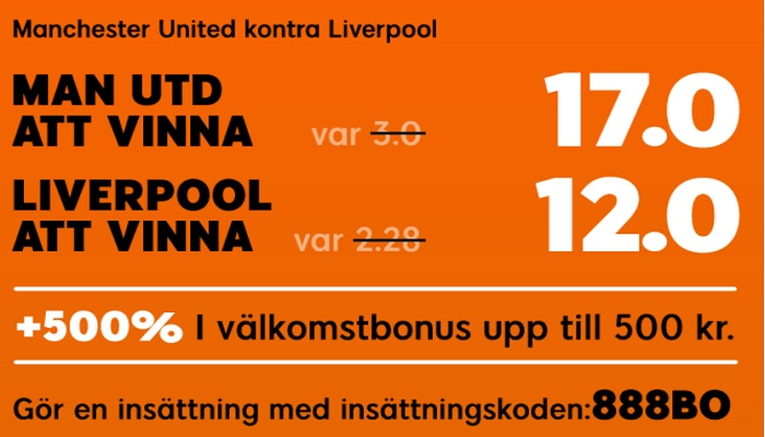 Erbjudanden på Manchester United Liverpool