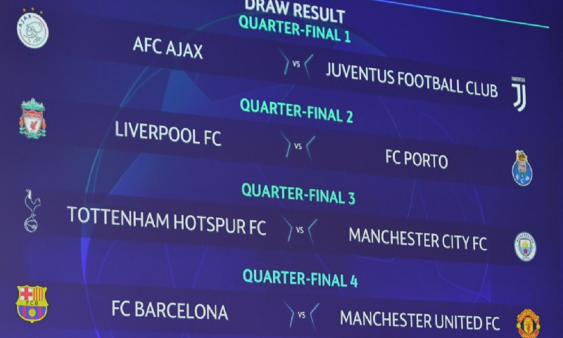 Så spelas Champions League kvartsfinalerna 2019