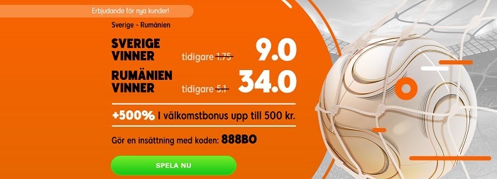 sverige-rumänien 888sport