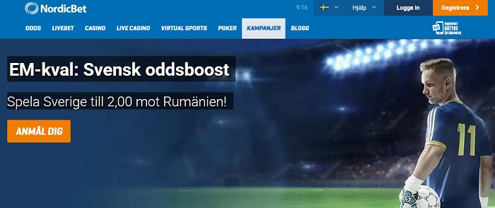 sverige-rumänien nordicbet