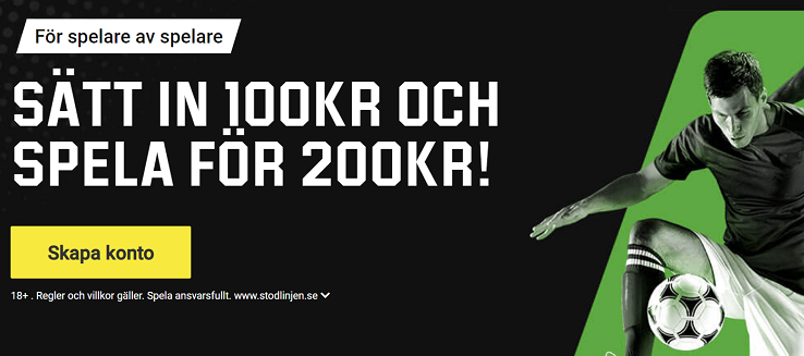 Unibets nya oddsbonus på 100 kr