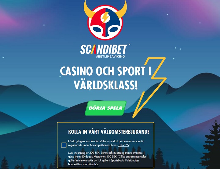 Scandibet oddsbonus på 50% upp till 100 kr