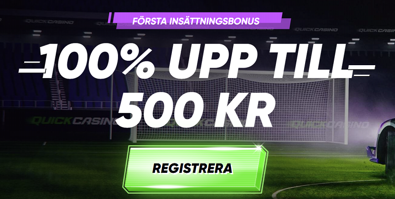Quick Oddsbonus – 100% upp till 500 kr