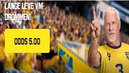  Unibet har en oddsboost på att Sverige tar sig hela vägen till VM där oddset är boostat från 3.25 till 5.00. 