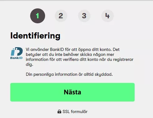 Registrera spelkonto hos 10bet