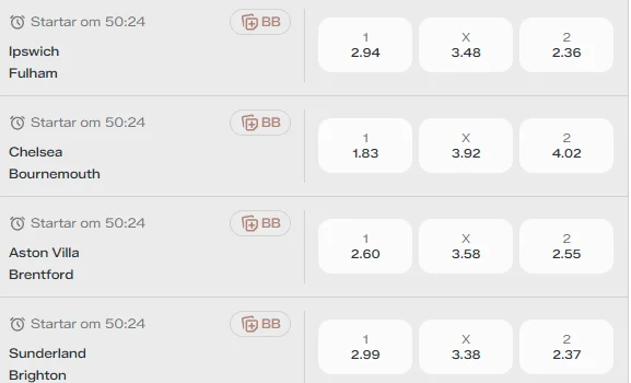 Skärmdump av Reviants Premier League-odds 10 oktober 2026 – underlag för återbetalningsmätningen