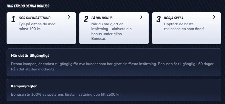 Registrera ett konto hos Betinia