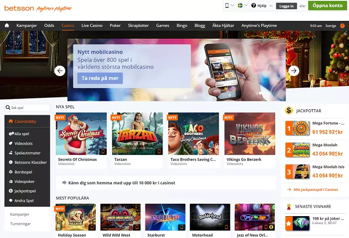 Betsson casinobonus