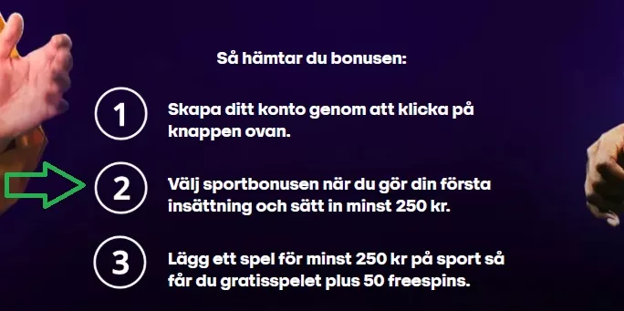 Gör din första insättning hos Betsson