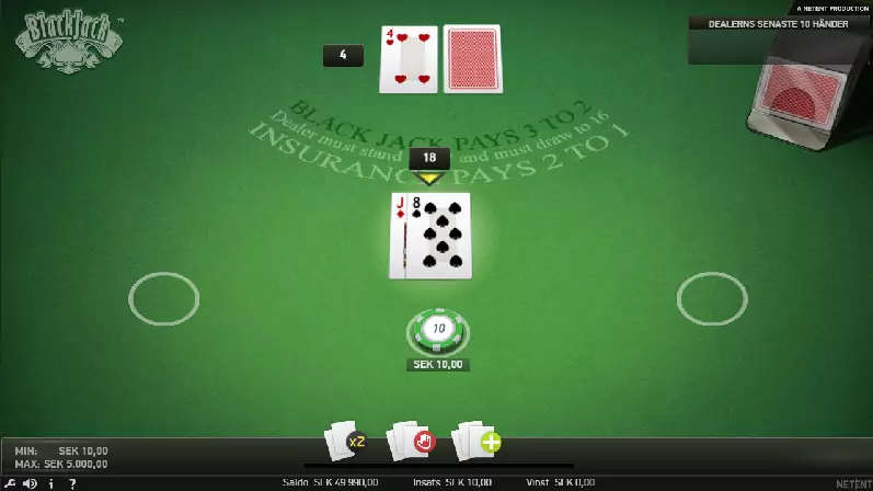Black Jack hos Casumo