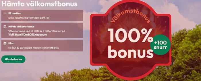 Registrera ett konto hos Casinostugan