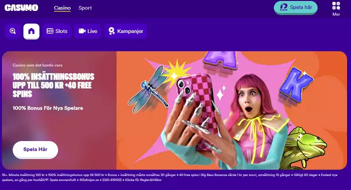 Casumo casino bonus