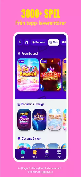 Casumo Casino App spelautomater