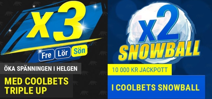 Coolbet Snowball och Triple Up