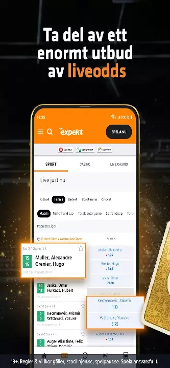 Expekt App Livestream