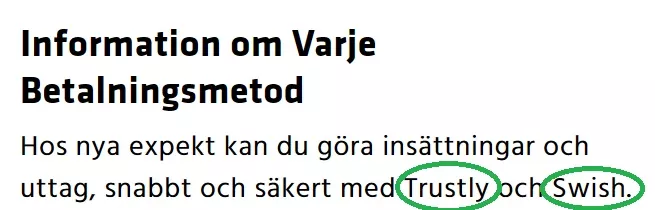 Gör din första insättning hos Expekt