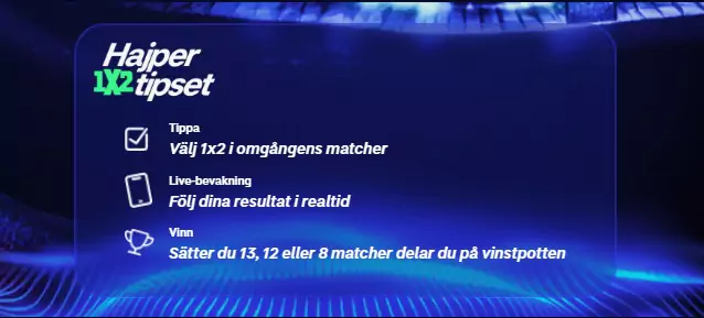 HajperTipset delar ut 80% av insatserna som spelvinster.