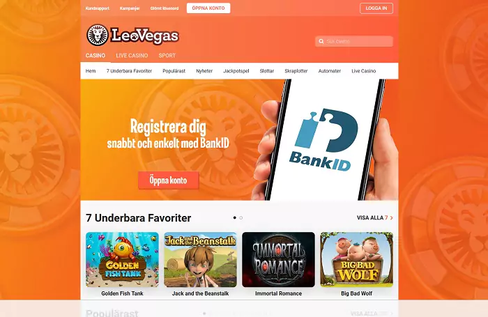 Leovegas casinobonus