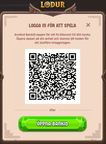 Logga in hos Lodur med BankID