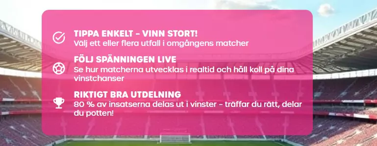 LylloTipset delar ut 80% av insatserna som spelvinster.