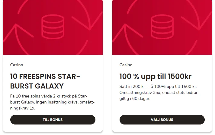 Registrera ett konto hos Maria Casino
