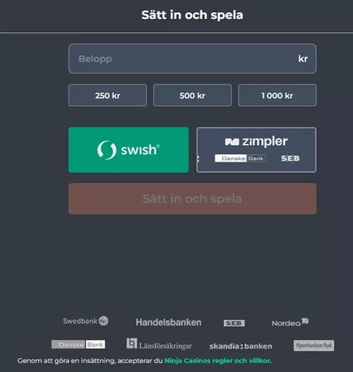 Registrera ditt spelkonto så här hos Ninja Casino