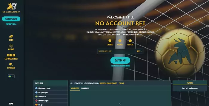 No Account oddsbonus