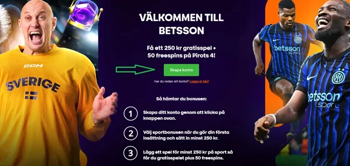 Välj bettingbonusen hos Betsson
