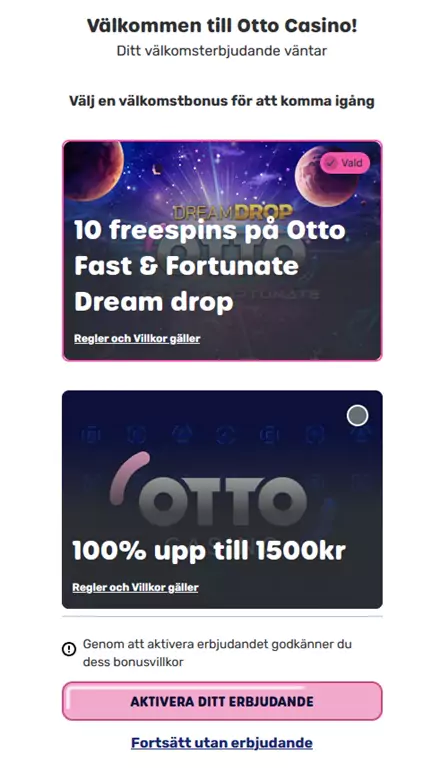 Registrera ditt casino konto så här hos Otto