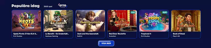 Spelutbud hos Otto Casino