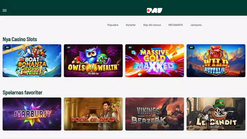 Paf casino bonus