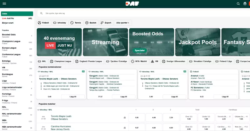 Paf oddsbonus