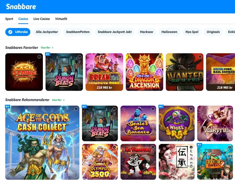 Snabbare casino