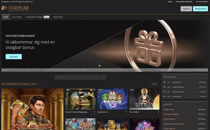 Storspelare Casino Recension