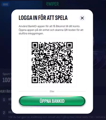 Registrera ditt spelkonto så här hos Swiper