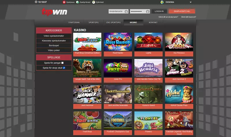 Tipwin Casino Recension