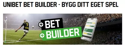 Exempel på Bet Builder spelbyggare med flera spel i samma match