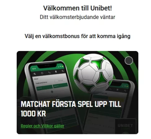 Välj din bonus hos Unibet